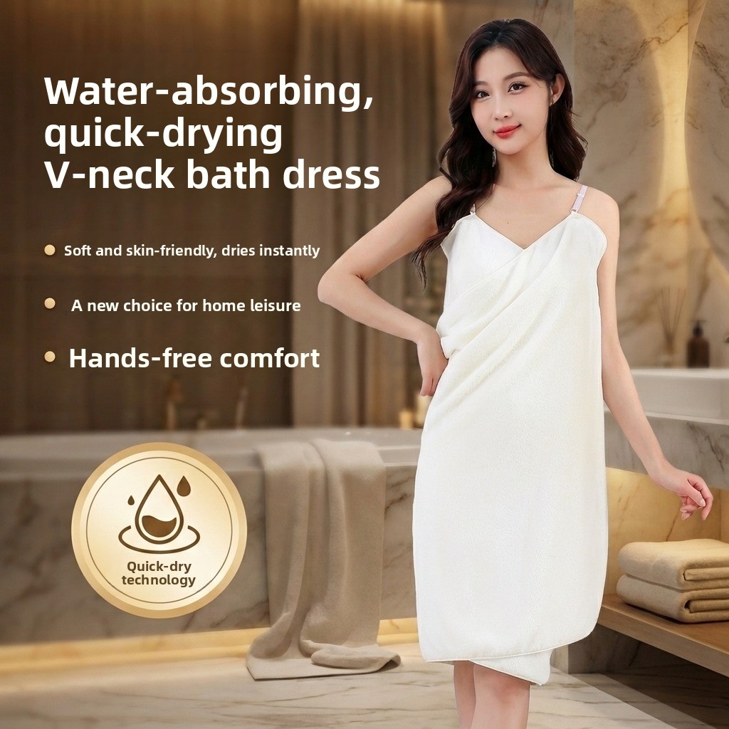 Home Textiles Products - Women's Wrap Bath Towel Dress Absorbent