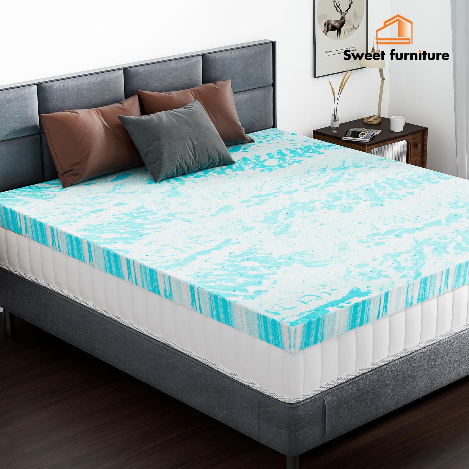 Mattress Pad Topper - Summer Cooling Gel Memory Foam Mattress