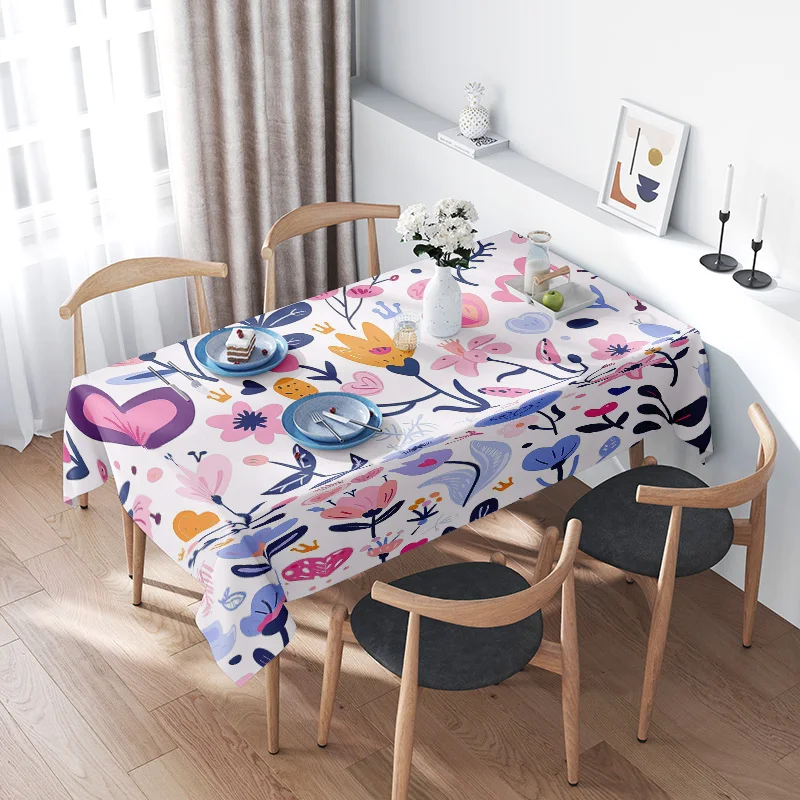 Home Textiles Today News - Vibrant Floral Tablecloth with ButterfliesA Perfect