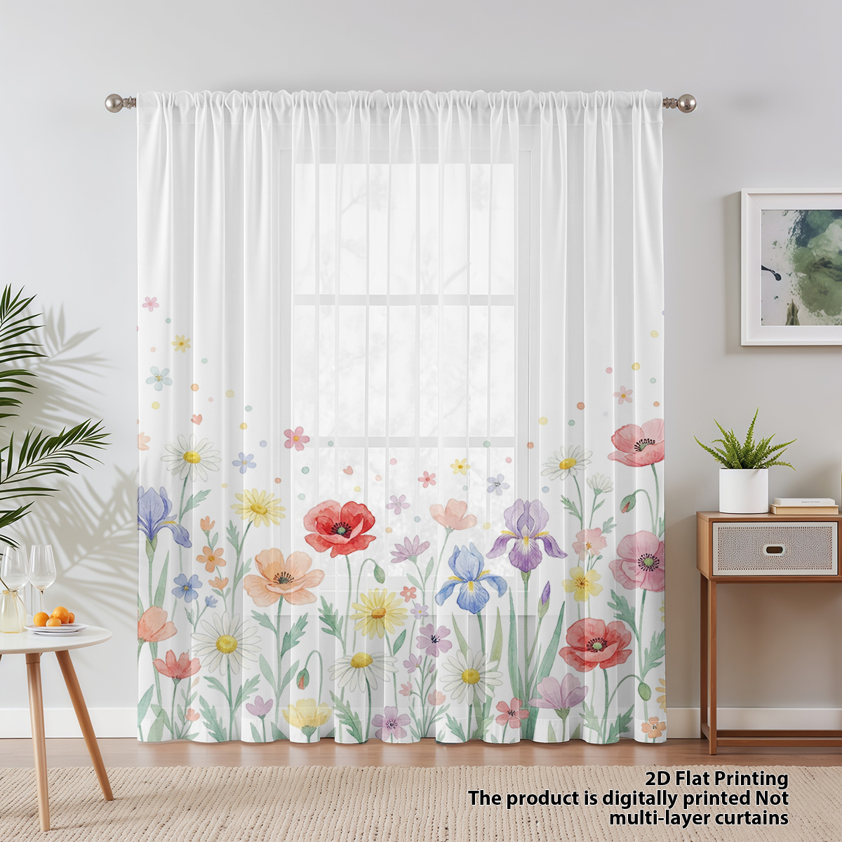 Floral Privacy Sheer Curtain,G - Curtain Sheer Voile recensione e prezzo