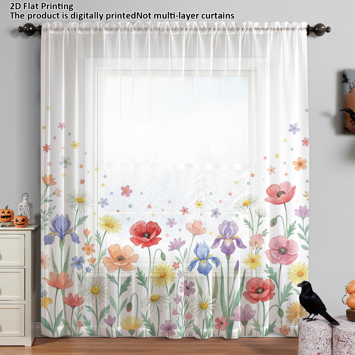 Floral Privacy Sheer Curtain,G - Curtain Sheer Voile recensione e prezzo