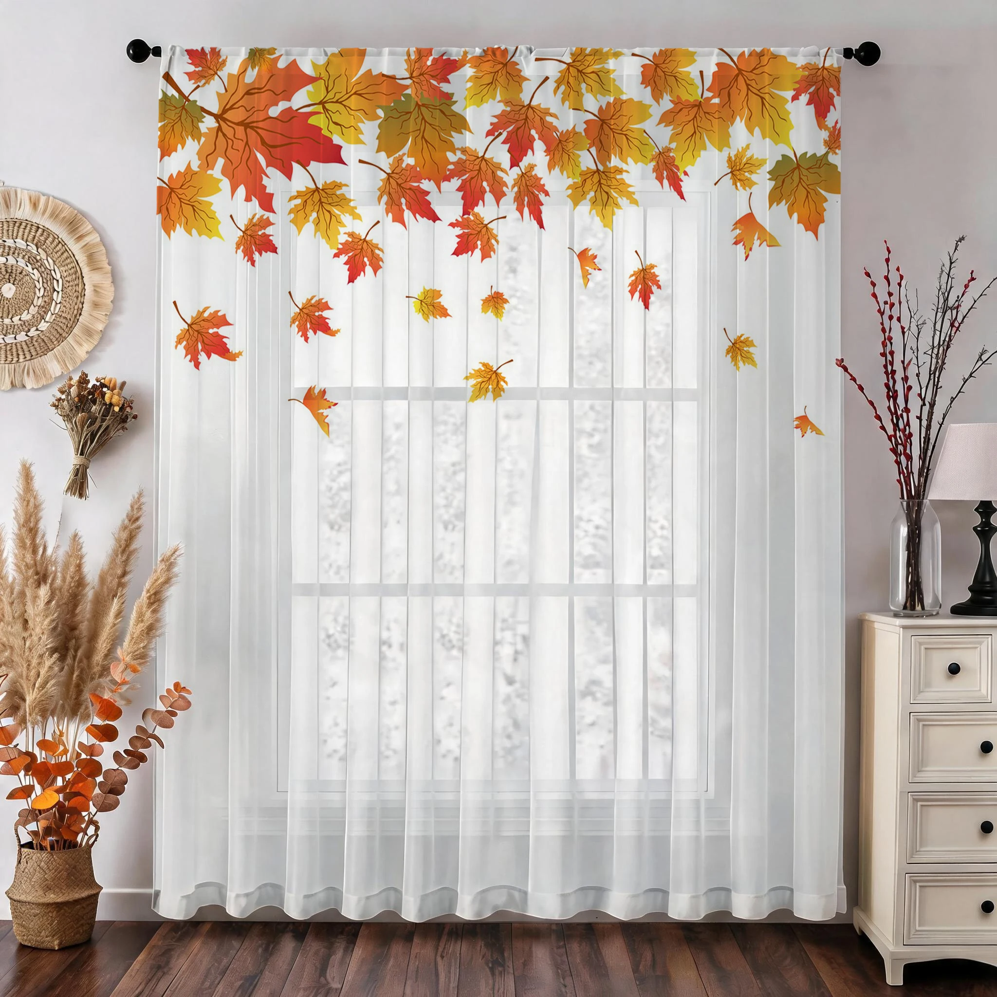 Maple leaf Modern Gradient She - Curtain Sheer Voile recensione e prezzo