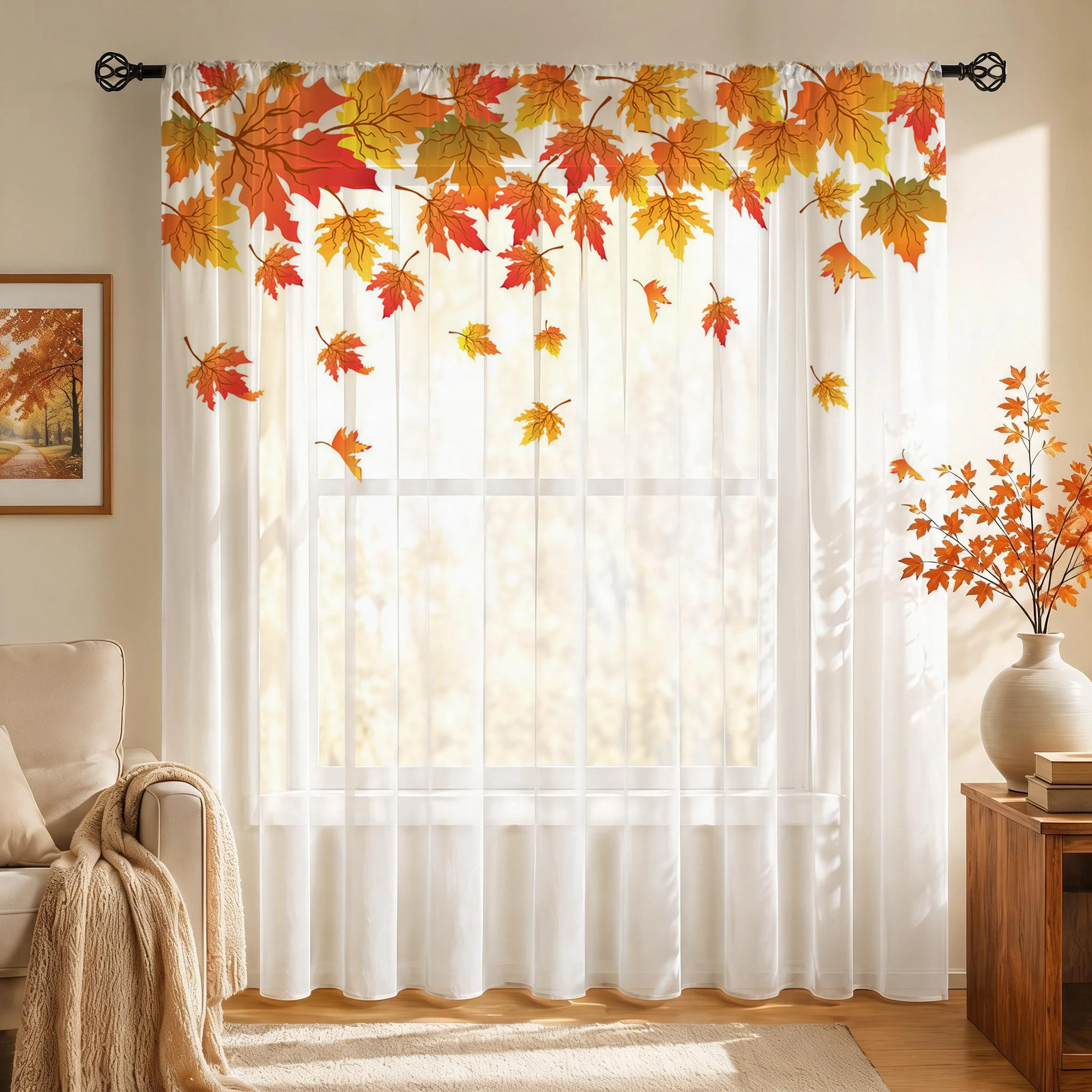Maple leaf Modern Gradient She - Curtain Sheer Voile recensione e prezzo