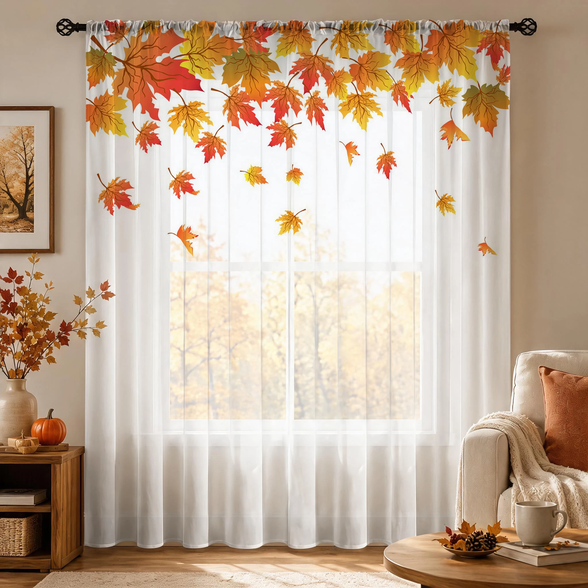 Maple leaf Modern Gradient She - Curtain Sheer Voile recensione e prezzo