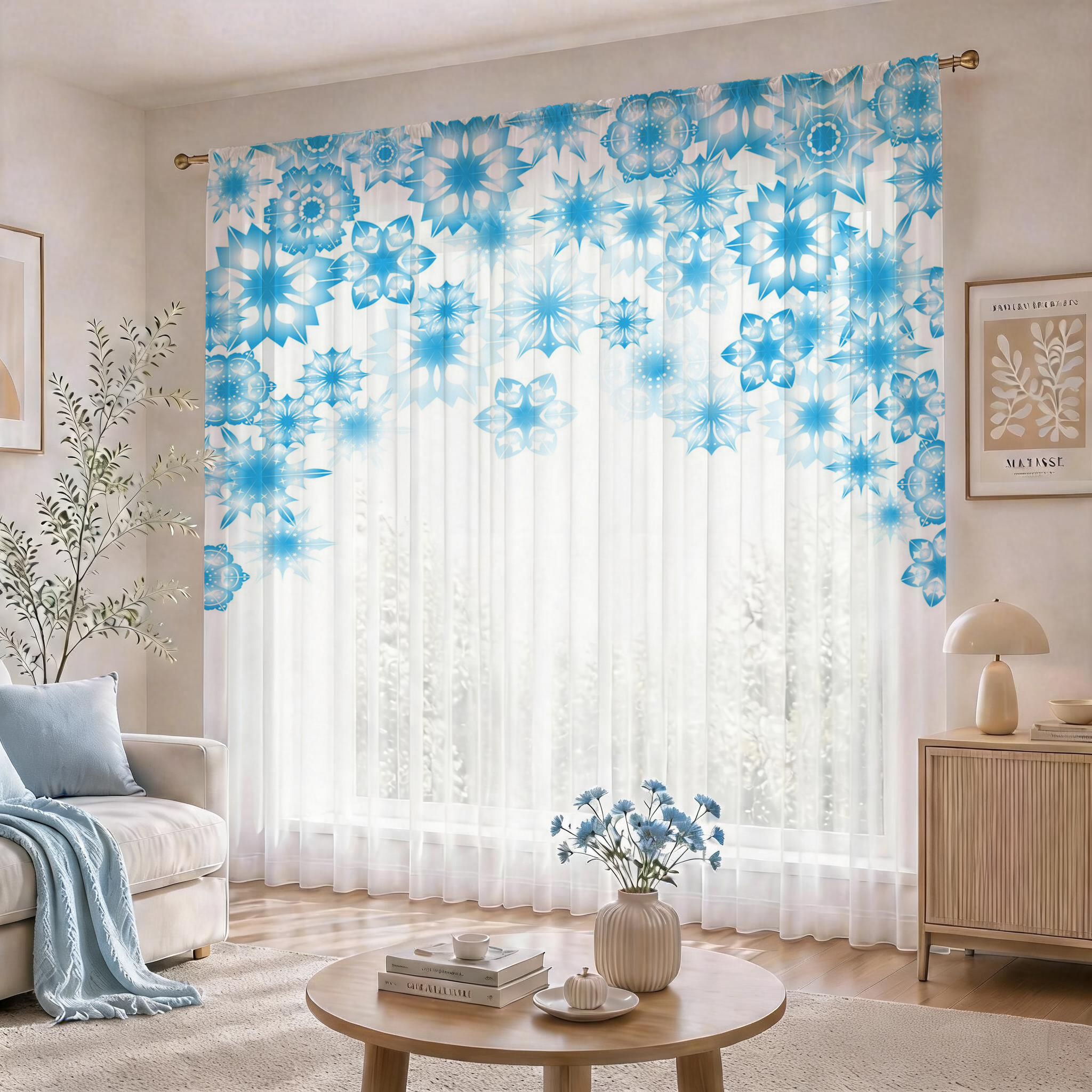 Blue Star Modern Gradient Shee - Curtain Sheer Voile recensione e prezzo