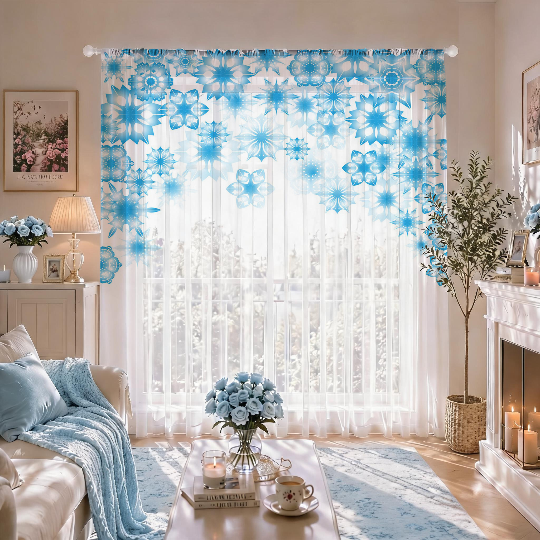 Blue Star Modern Gradient Shee - Curtain Sheer Voile recensione e prezzo