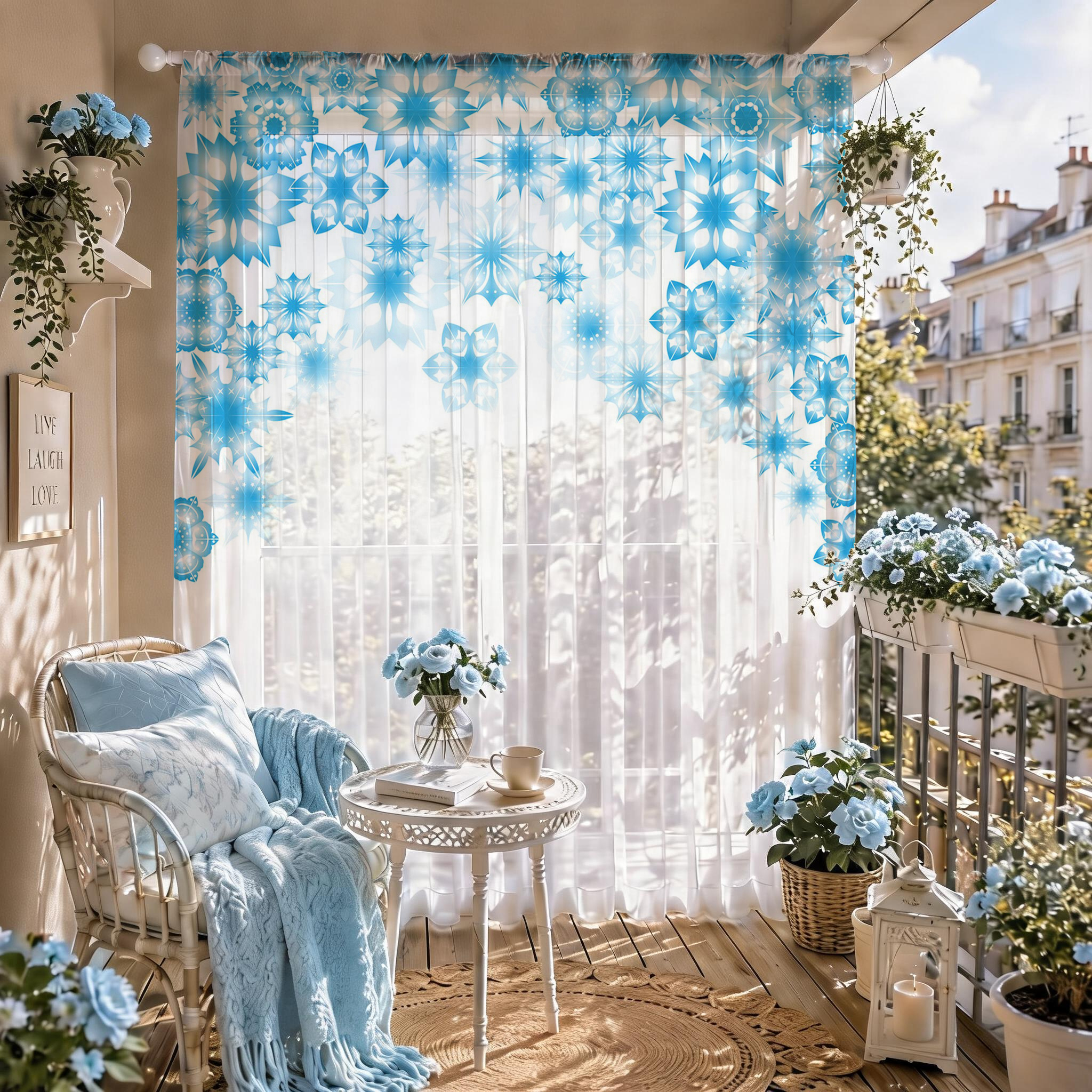 Blue Star Modern Gradient Shee - Curtain Sheer Voile recensione e prezzo