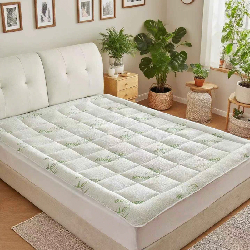 Queen Size Bamboo Viscose Matt - Mattress Pad Topper recensione e prezzo