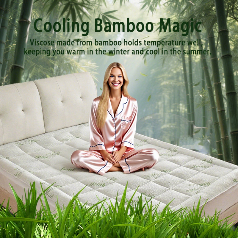 Queen Size Bamboo Viscose Matt - Mattress Pad Topper recensione e prezzo