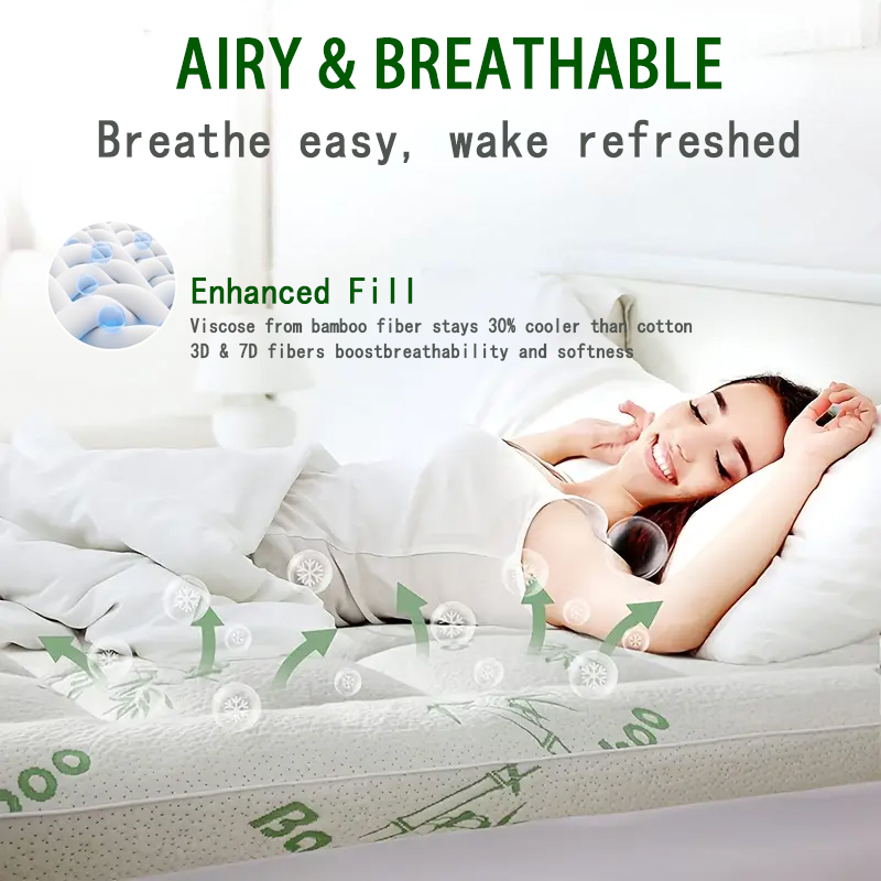 Queen Size Bamboo Viscose Matt - Mattress Pad Topper recensione e prezzo