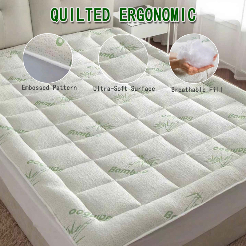 Queen Size Bamboo Viscose Matt - Mattress Pad Topper recensione e prezzo
