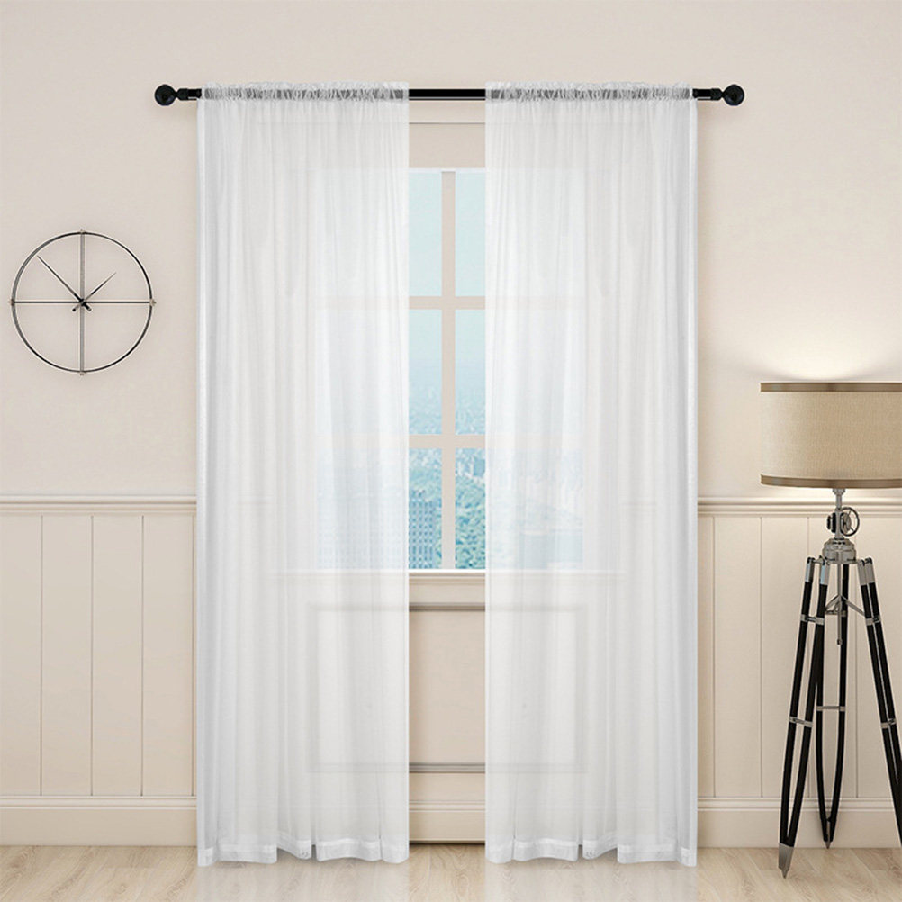 White Sheer Voile Window Curta - Curtain Sheer Voile recensione e prezzo