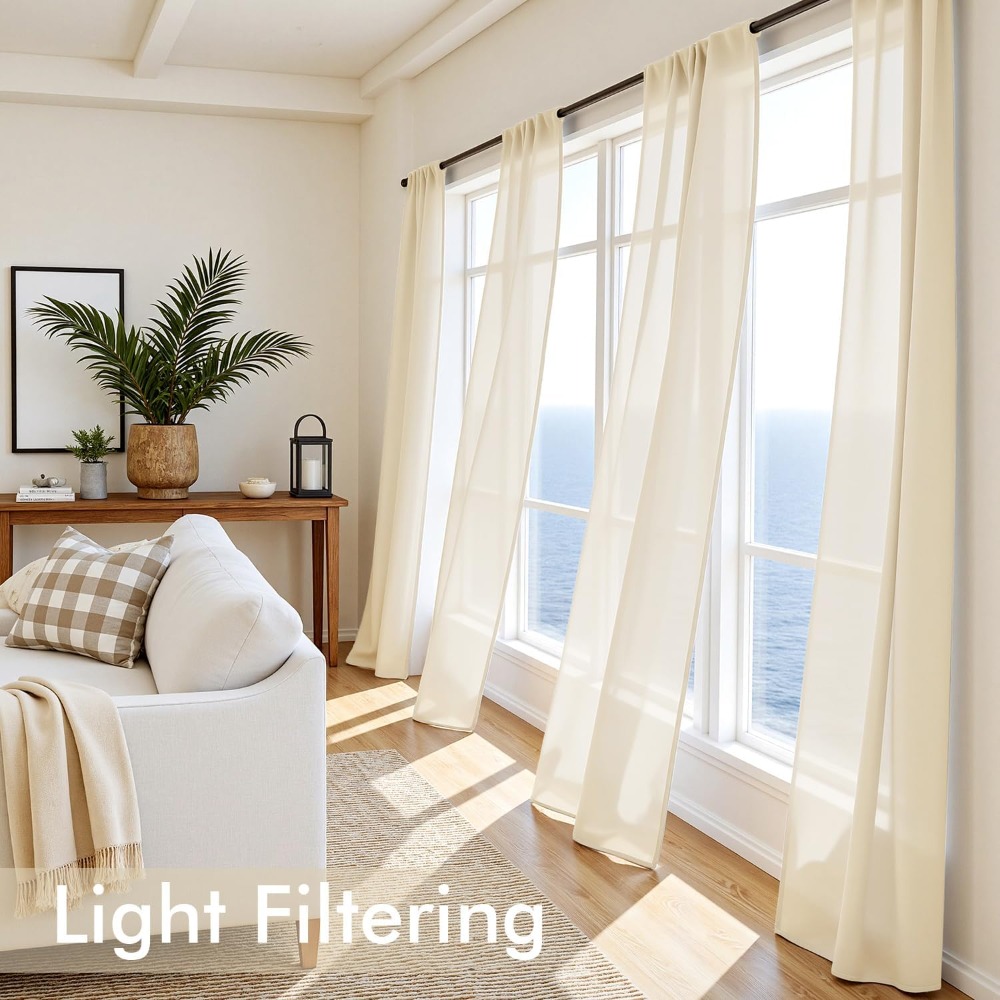 Butter Cream Sheer Curtains 84 - Curtain Sheer Voile recensione e prezzo