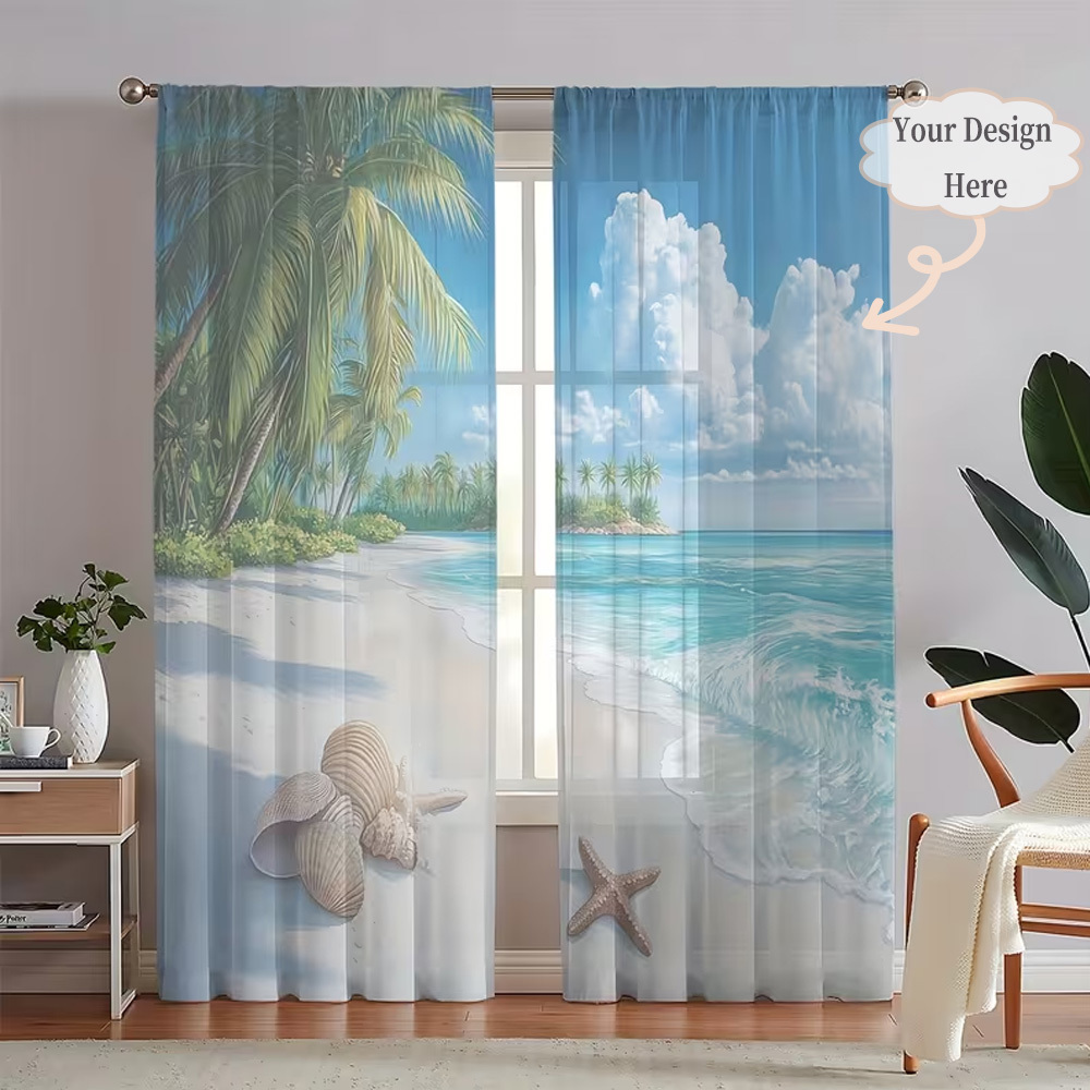 Custom 2D Flat 2pcs Sheer Curt - Home Textile recensione e prezzo