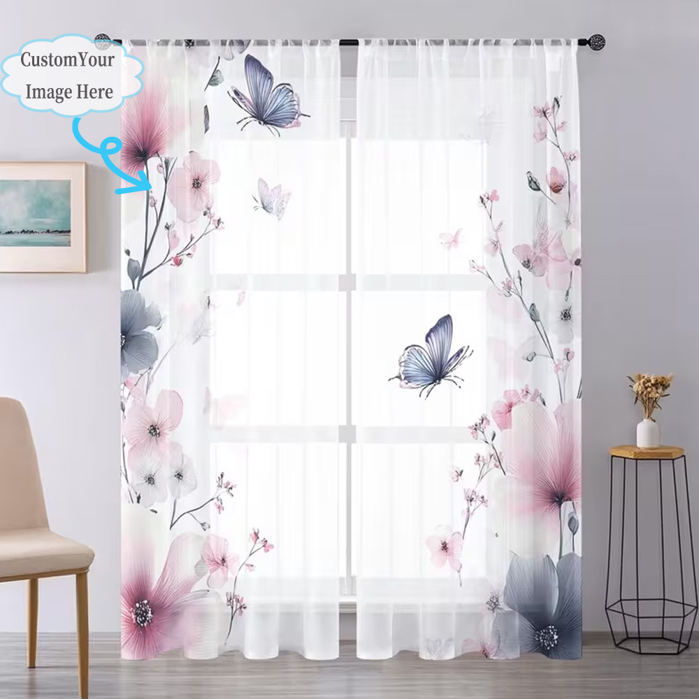 Custom 2D Flat 2pcs Sheer Curt - Home Textile recensione e prezzo