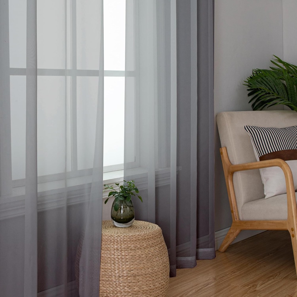 Charcoal Grey Sheer Curtains 8 - Curtain Sheer Voile recensione e prezzo