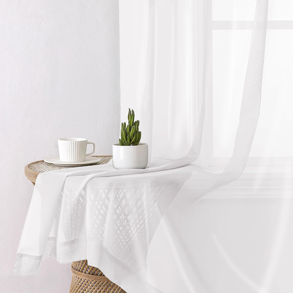 Sheer Curtains 84in Long 2 Pan - Curtain Sheer Voile recensione e prezzo