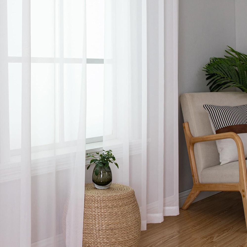 Sheer Curtains 84in Long 2 Pan - Curtain Sheer Voile recensione e prezzo