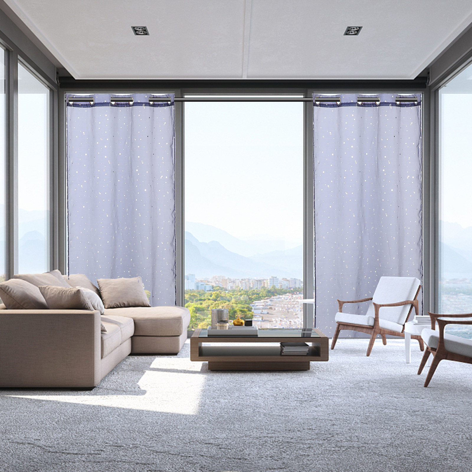 Exquisite Window Voile Curtain - Curtain Sheer Voile recensione e prezzo