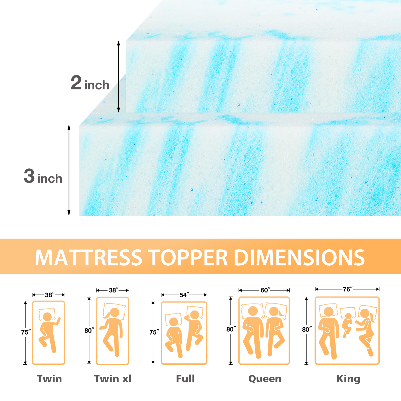MCQ Full Size 2 Inch Memory Fo - Mattress Pad Topper recensione e prezzo