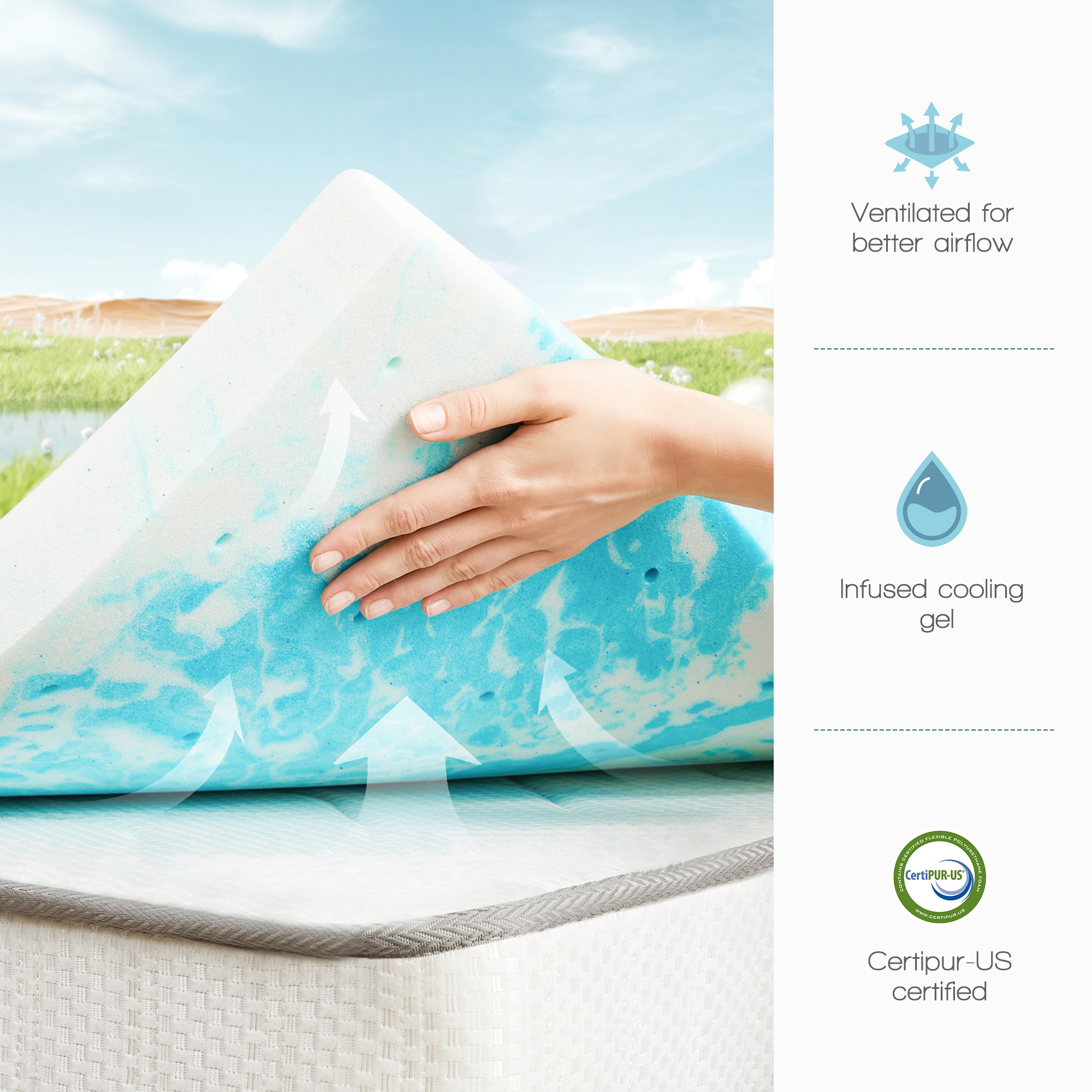 MCQ Full Size 2 Inch Memory Fo - Mattress Pad Topper recensione e prezzo