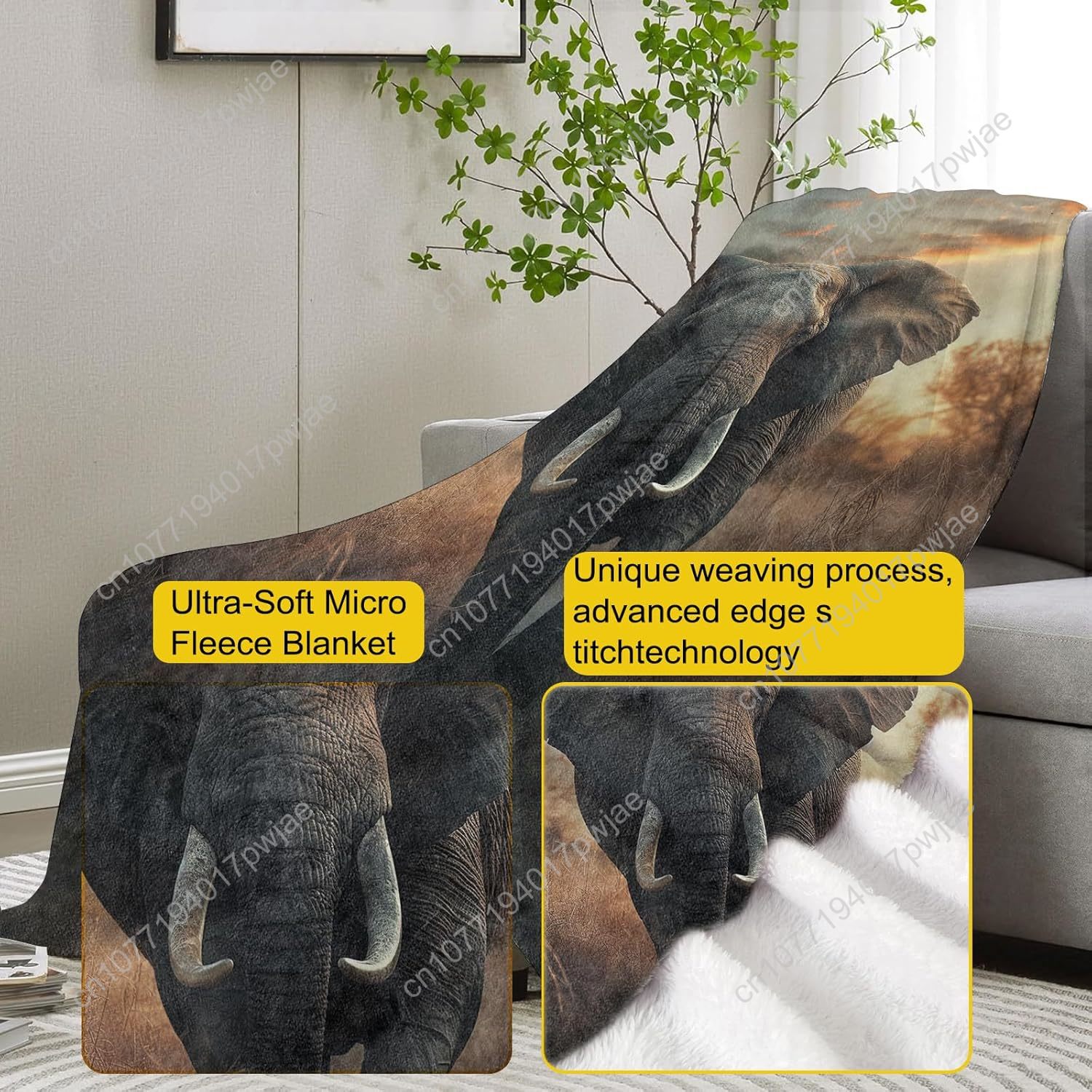 Elephant Fleece Blanket, Reali - Home Textiles recensione e prezzo