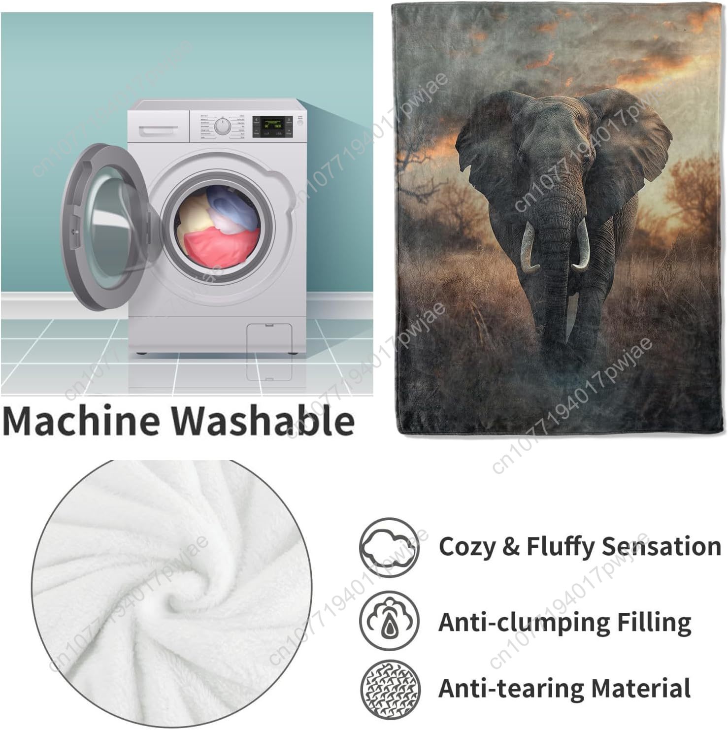 Elephant Fleece Blanket, Reali - Home Textiles recensione e prezzo