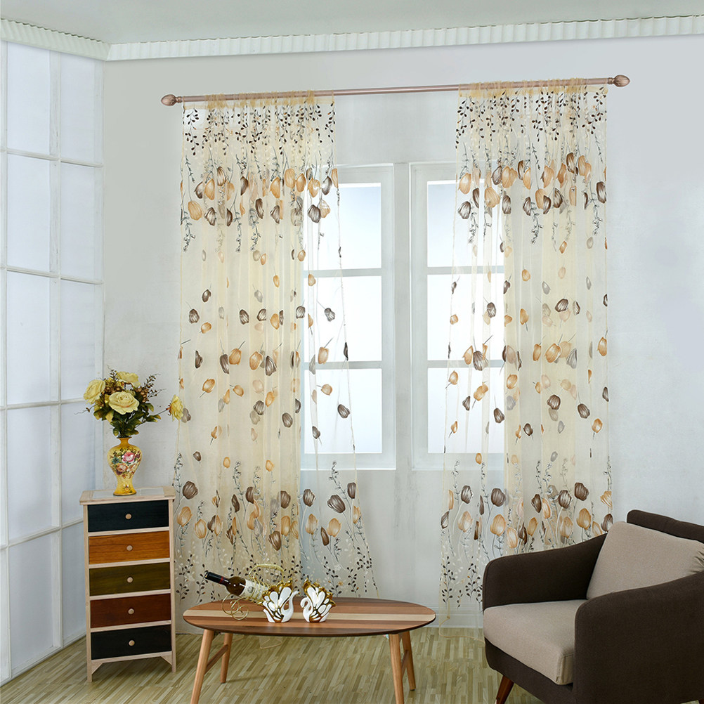 100x200cm Tulip Voile Curtains - Curtain Sheer Voile recensione e prezzo