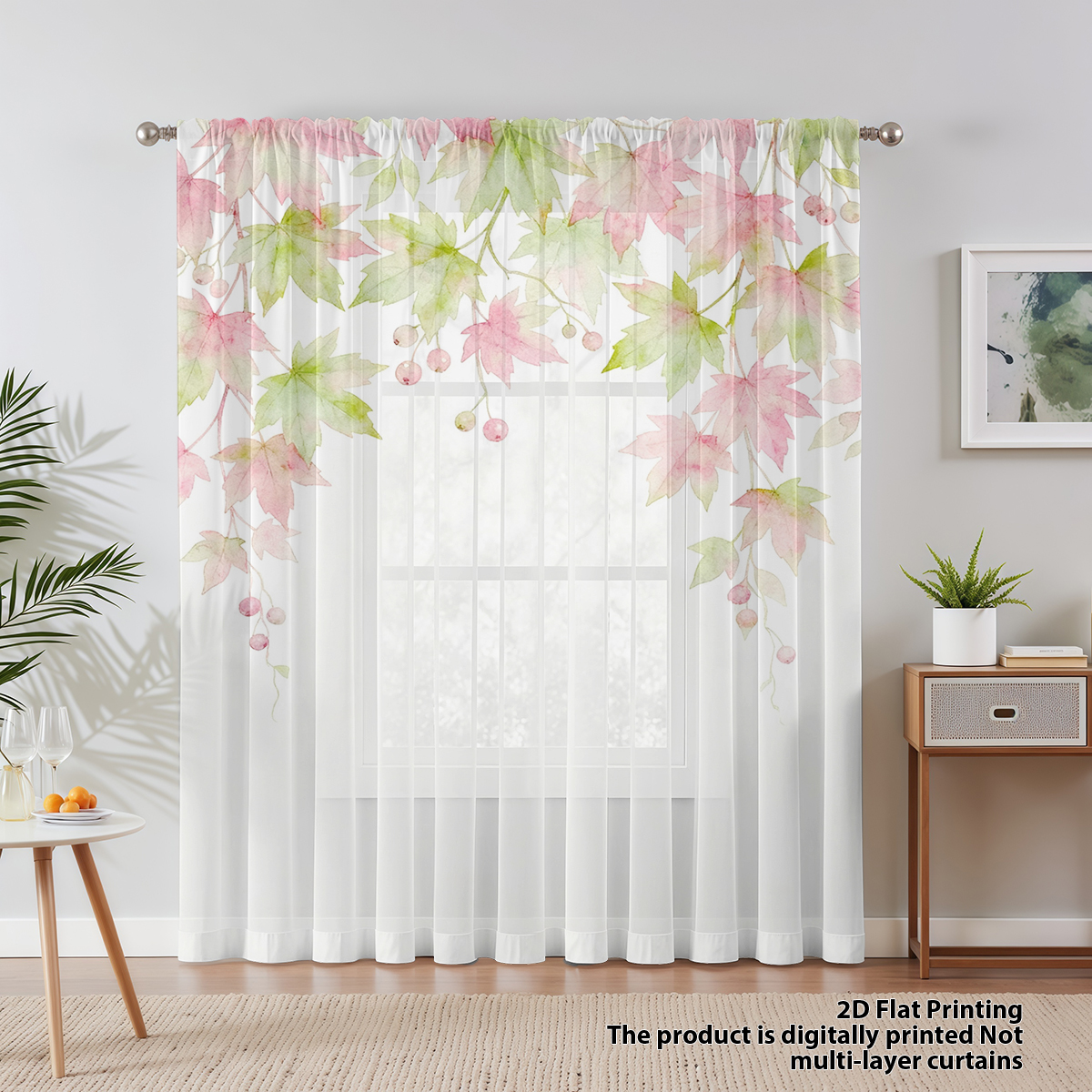 Flower Series Sheer Curtain, G - Curtain Sheer Voile recensione e prezzo