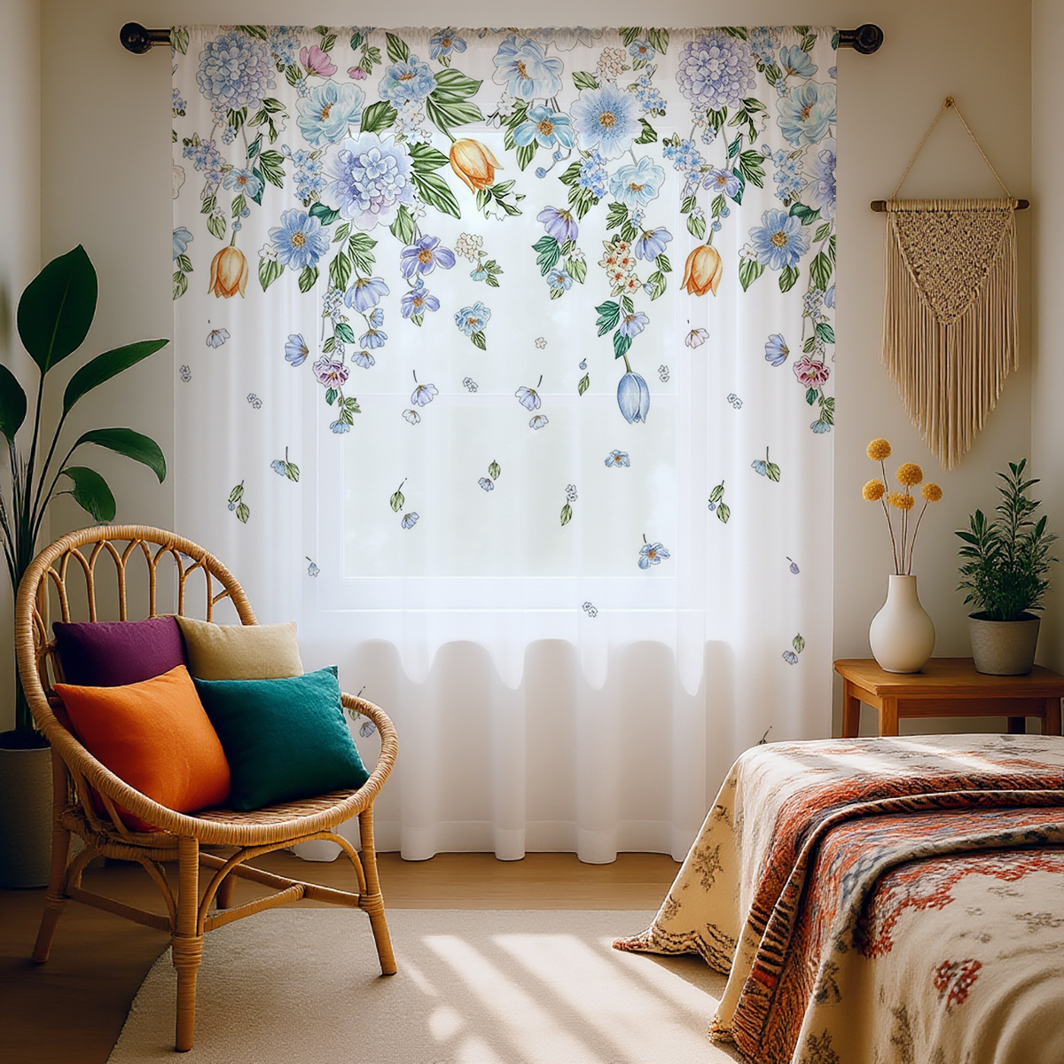 Floral Sheer Curtain, Good Qua - Curtain Sheer Voile recensione e prezzo