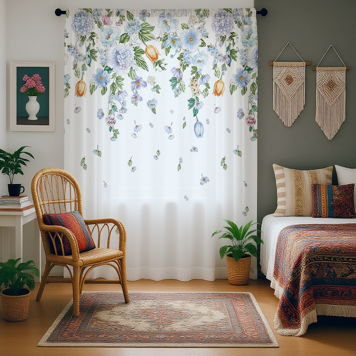 Floral Sheer Curtain, Good Qua - Curtain Sheer Voile recensione e prezzo