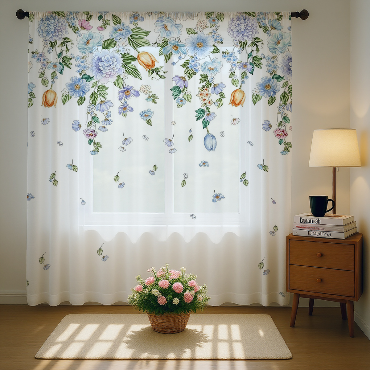 Floral Sheer Curtain, Good Qua - Curtain Sheer Voile recensione e prezzo