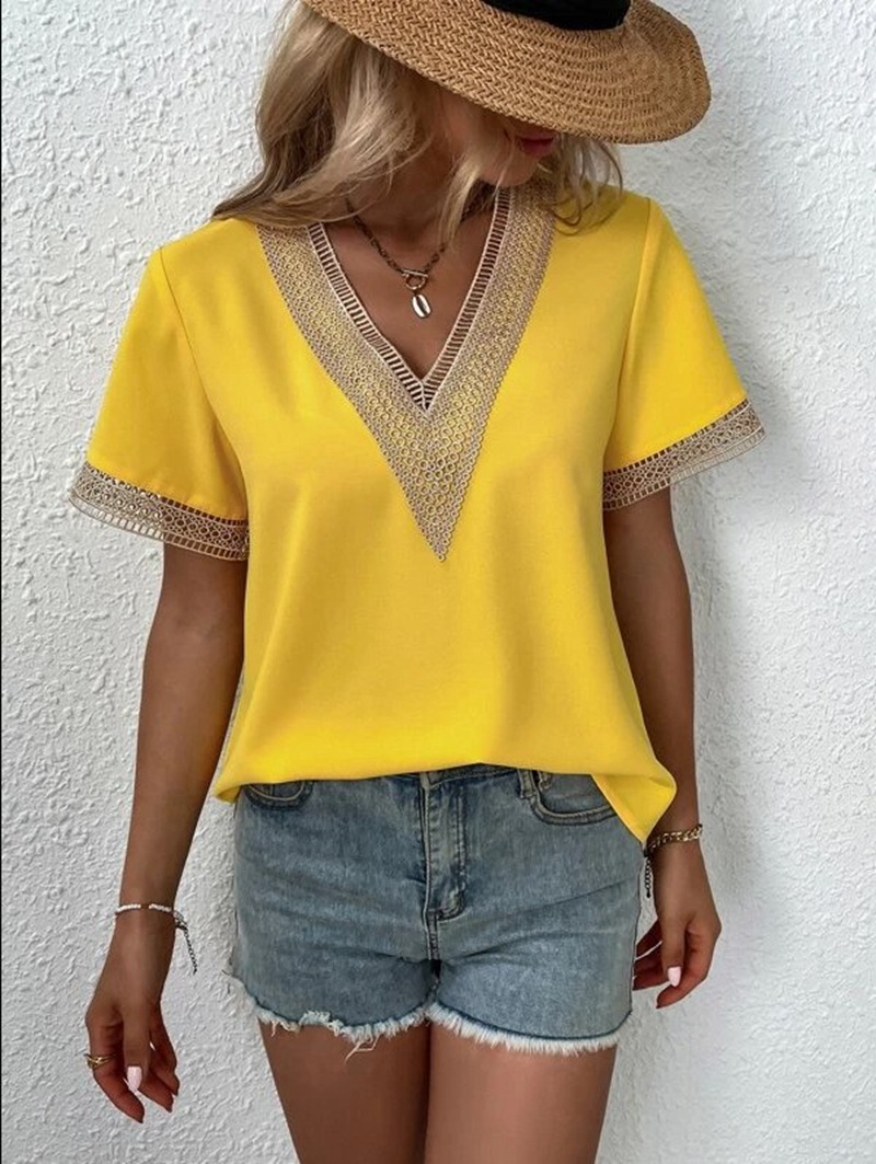 Elegant Blouse Fashion Short S - Quilt Cotton Summer recensione e prezzo