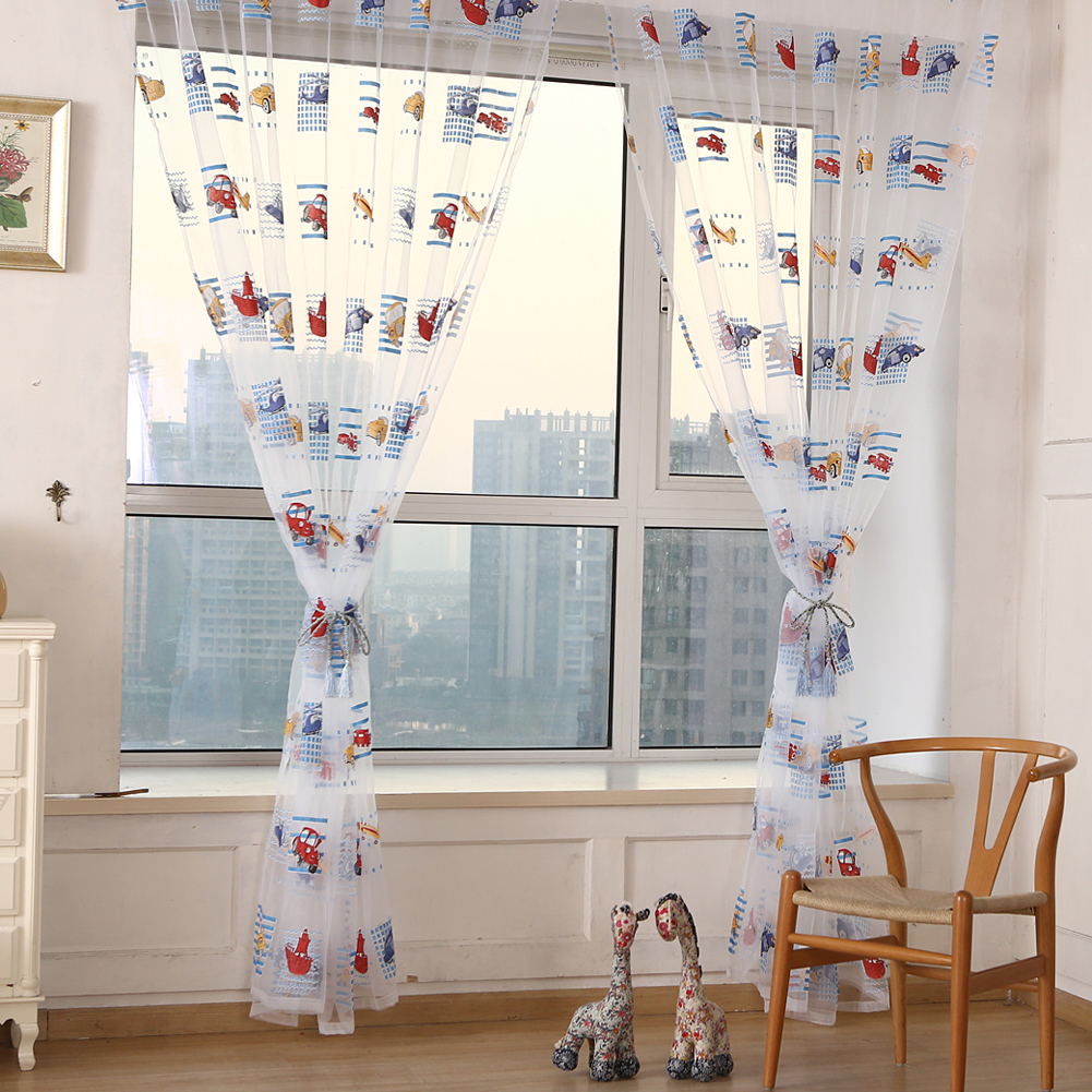 Kids Car Pattern Tulle Sheer C - Curtain Sheer Voile recensione e prezzo