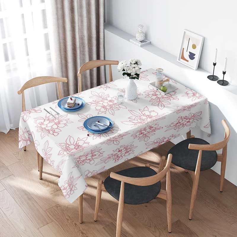 Elegant Red Floral Tablecloth  - Home Textiles Today News recensione e prezzo