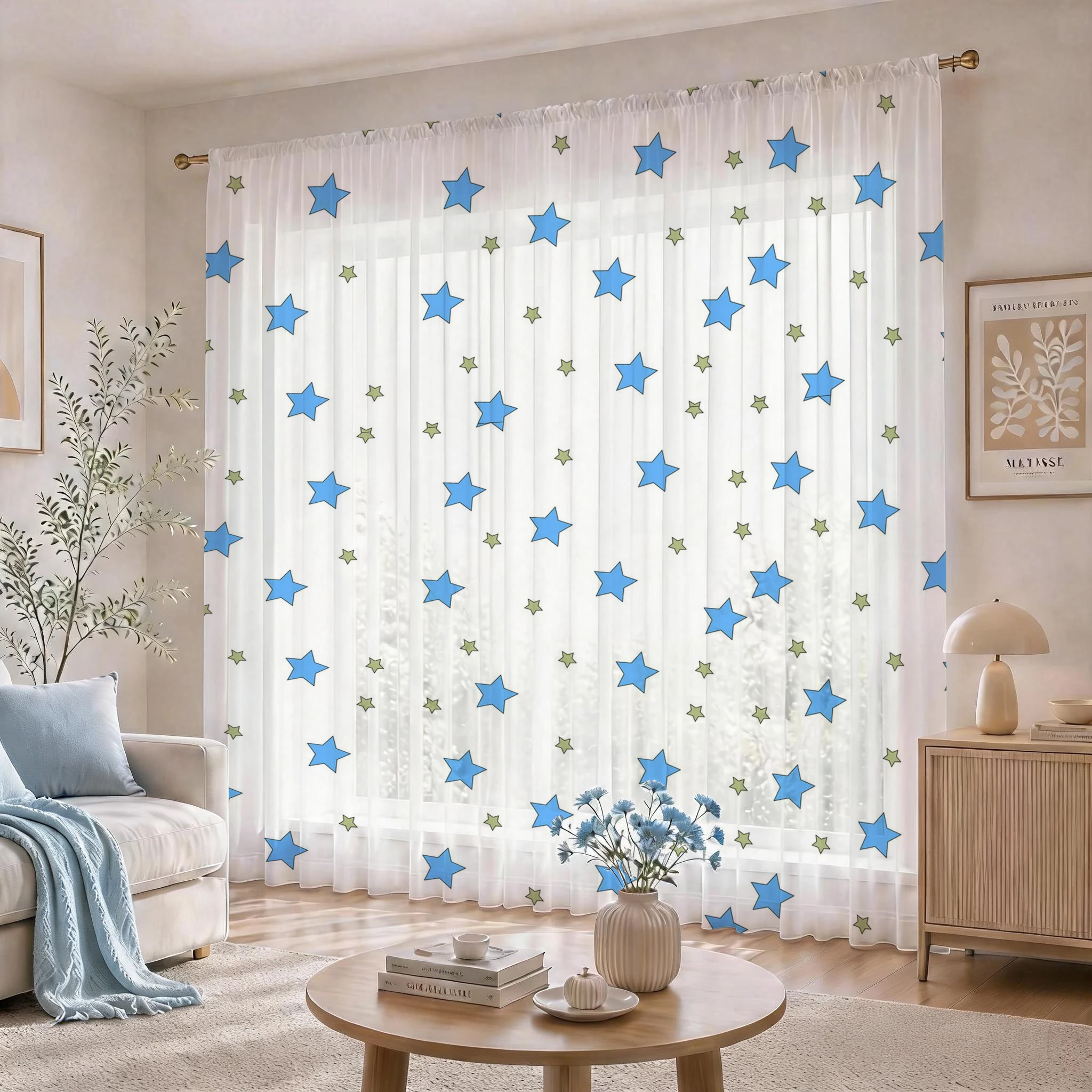 Blue Star Modern Gradient Shee - Curtain Sheer Voile recensione e prezzo