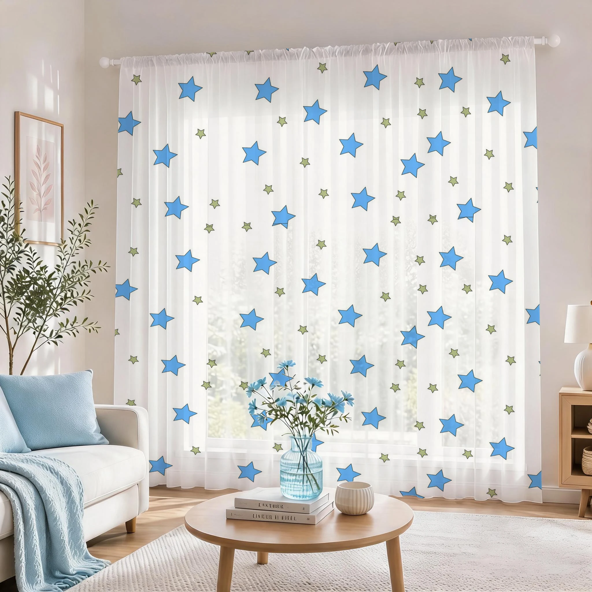 Blue Star Modern Gradient Shee - Curtain Sheer Voile recensione e prezzo